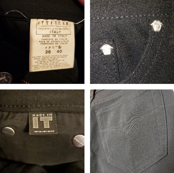NEW Authentic Versace Jeans Couture Coated Black Luxury Womens Italian Limited - Picture 7 of 16